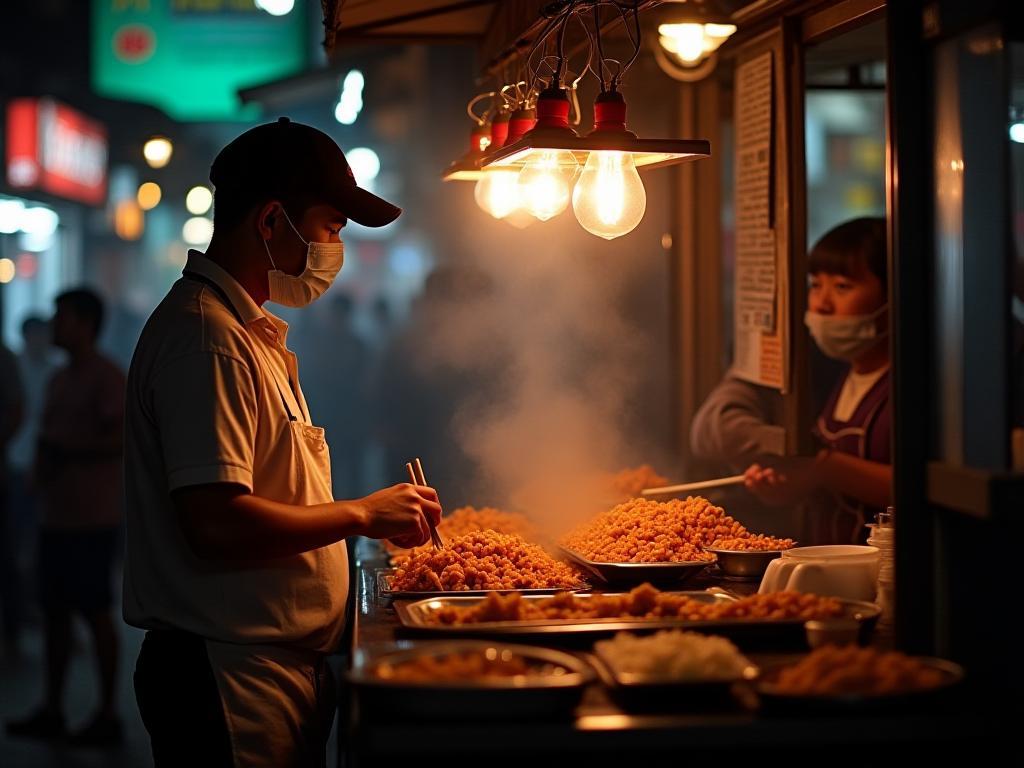 Korean street food vendor